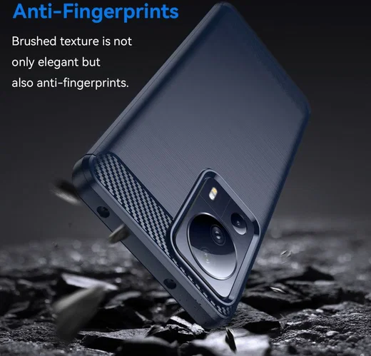 Xiaomi 13 Lite Hoesje Geborsteld TPU Flexibele Back Cover Blauw afbeelding 4