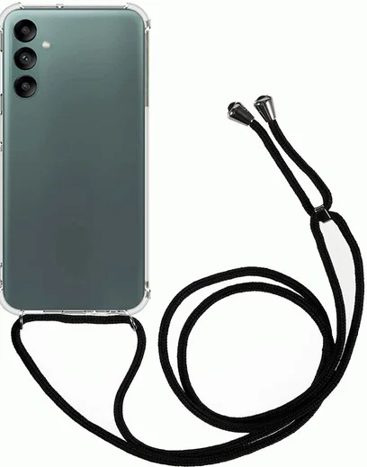 Samsung Galaxy A24 Hoesje Flexibel TPU met Koord Transparant afbeelding 1