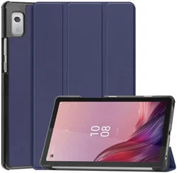 Lenovo Tab M9 Hoes Tri-Fold Book Case met Standaard Blauw afbeelding