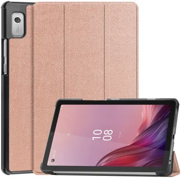 Lenovo Tab M9 Hoes Tri-Fold Book Case met Standaard Roze Goud