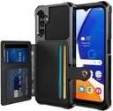 Samsung Galaxy A14 3 in 1 Back Cover Portemonnee Hoesje Zwart