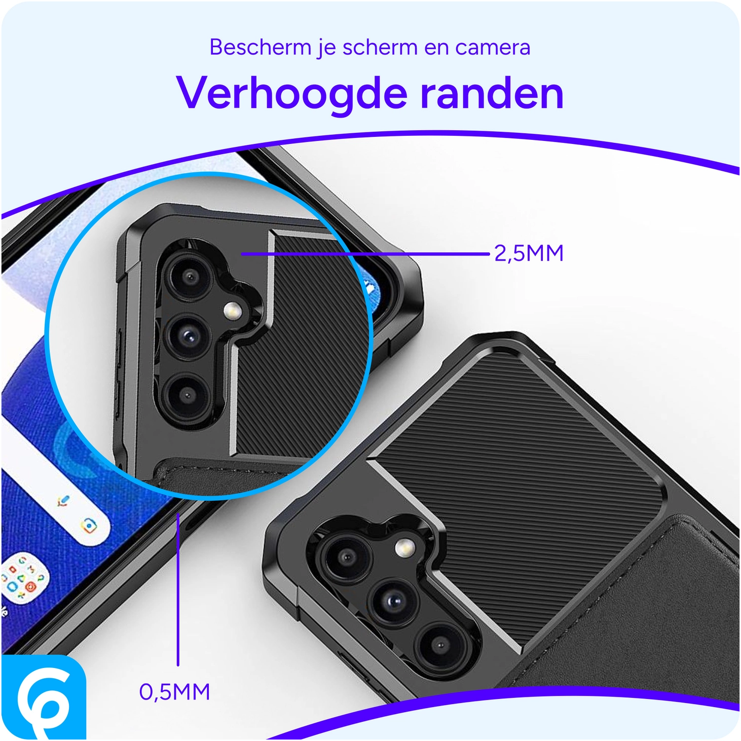 Samsung Galaxy A14 3 in 1 Back Cover Portemonnee Hoesje Zwart afbeelding 8