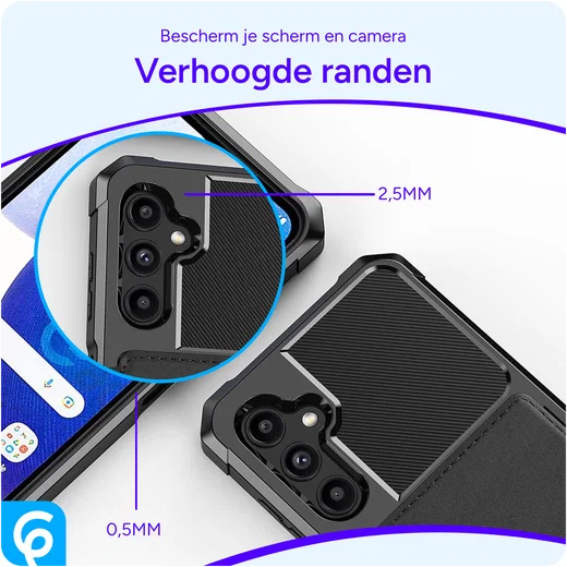 Samsung Galaxy A14 3 in 1 Back Cover Portemonnee Hoesje Zwart afbeelding 8