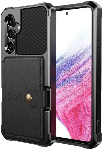 Samsung Galaxy A54 3 in 1 Back Cover Portemonnee Hoesje Zwart afbeelding 10