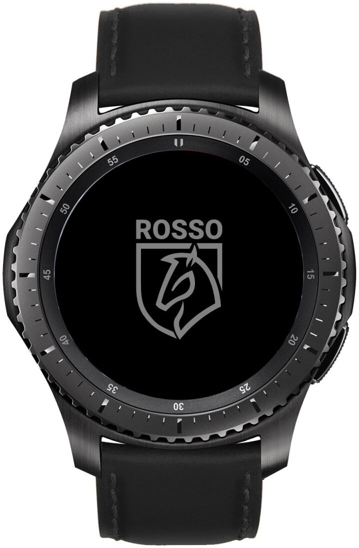 Rosso Deluxe - Universeel Smartwatch/Horloge Bandje 20MM - Echt Leer - Zwart afbeelding 2
