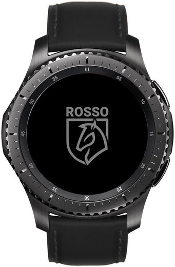 Rosso Deluxe - Universeel Smartwatch/Horloge Bandje 20MM - Echt Leer - Zwart afbeelding 2