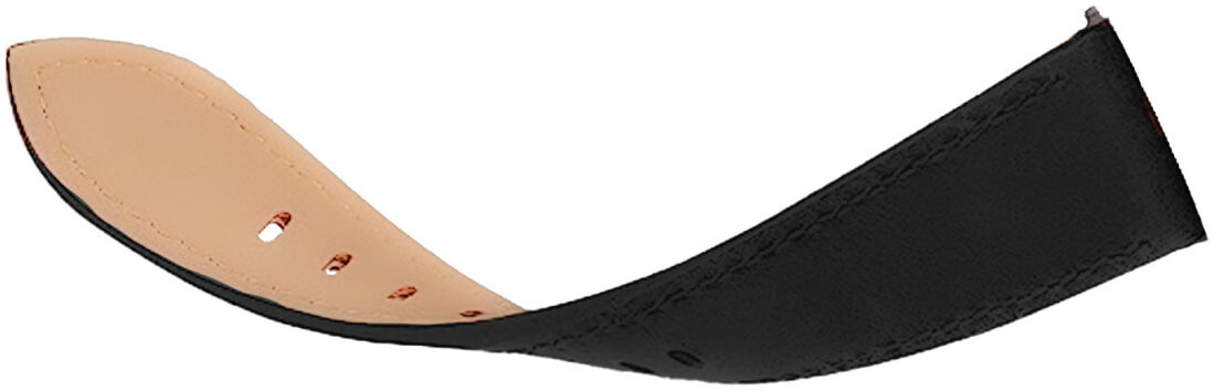 Rosso Deluxe - Universeel Smartwatch/Horloge Bandje 20MM - Echt Leer - Zwart afbeelding 5