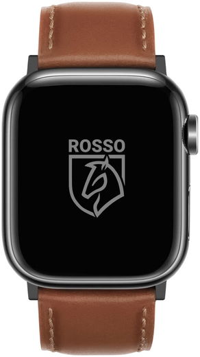 Rosso Deluxe - Apple Watch Bandje - 1-10/SE - 38/40/41/42MM - Echt Leer - Bruin afbeelding 2