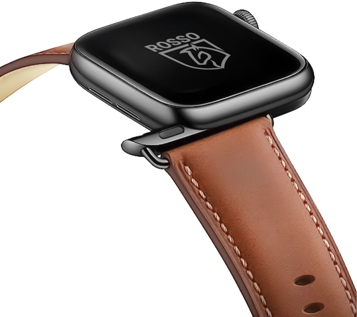 Rosso Deluxe - Apple Watch Bandje - 1-10/SE - 38/40/41/42MM - Echt Leer - Bruin afbeelding 4
