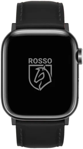 Rosso Deluxe Apple Watch Band - 1-11/SE/Ultra - 49/46/45/44/42MM - Leer - Zwart afbeelding 2