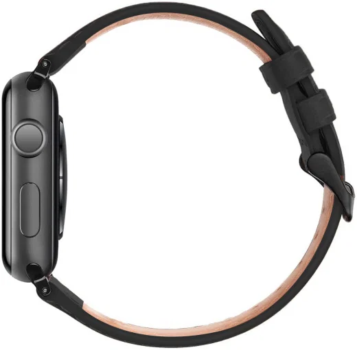 Rosso Deluxe Apple Watch Band - 1-11/SE/Ultra - 49/46/45/44/42MM - Leer - Zwart afbeelding 3