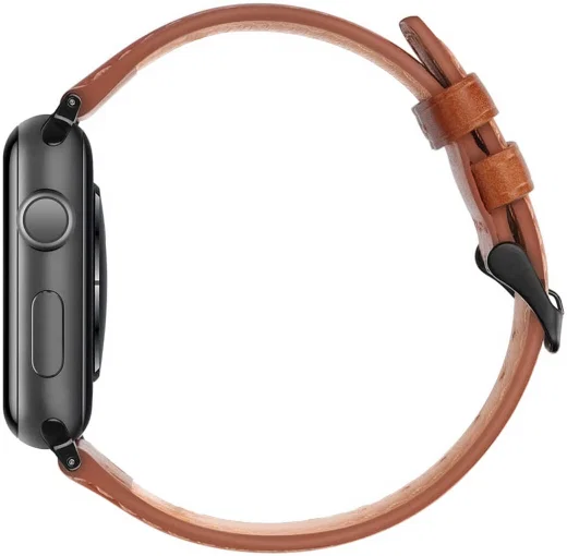 Rosso Deluxe Apple Watch Band - 1-11/SE/Ultra - 49/46/45/44/42MM - Leer - Bruin afbeelding 4