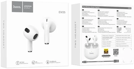 Hoco EW35 Draadloze Bluetooth Oordoppen Wit afbeelding 7