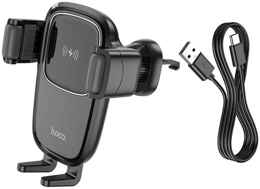 Hoco Ventilatierooster Telefoonhouder Auto met Draadloos Opladen 15W afbeelding 1