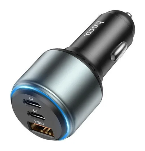 Hoco NZ9 95W Fast Charge Auto Snellader met PD en QC Zwart afbeelding 1