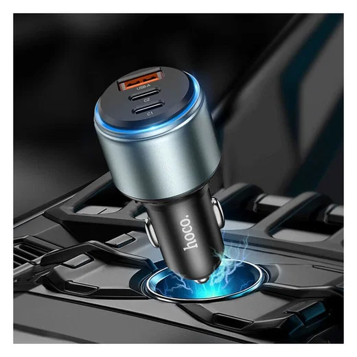 Hoco NZ9 95W Fast Charge Auto Snellader met PD en QC Zwart afbeelding 6