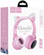 Hoco Draadloze Kinder Koptelefoon Kattenoren Roze afbeelding 3