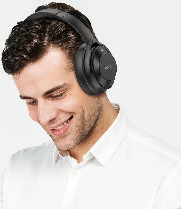 Hoco Draadloze Noise Cancelling Koptelefoon Over-Ear Zwart afbeelding 3
