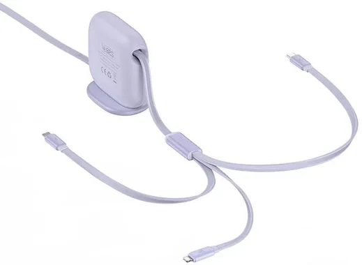 Baseus USB-C naar Lightning/USB-C/Micro USB Kabel 100W PD 1.7M Paars afbeelding 9