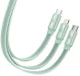 Baseus USB-C naar Lightning/USB-C/Micro USB Kabel 100W PD 1.7M Groen afbeelding 2