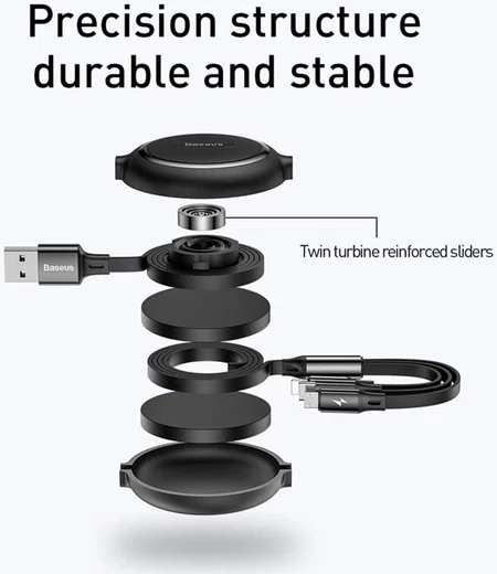 Baseus Golden USB naar Lightning/USB-C/Micro USB Kabel 3.5A 1.2M Rood afbeelding 6