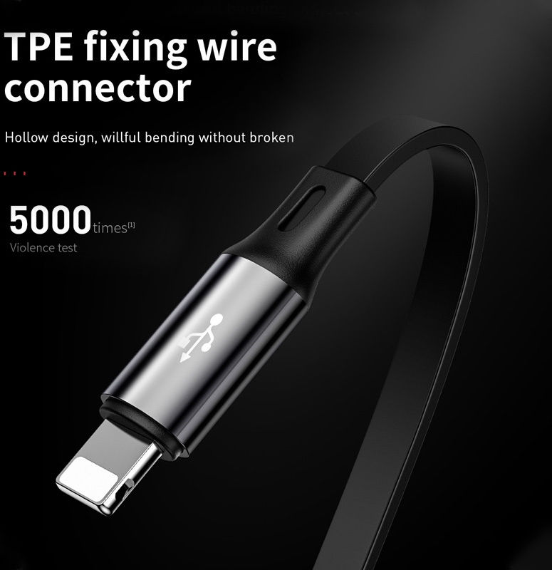 Baseus Golden USB naar Lightning/USB-C/Micro USB Kabel 3.5A 1.2M Rood afbeelding 9