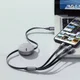 Baseus 3-in-1 USB naar Lightning/USB-C/Micro USB Kabel 3.5A 1.2M Grijs afbeelding 4