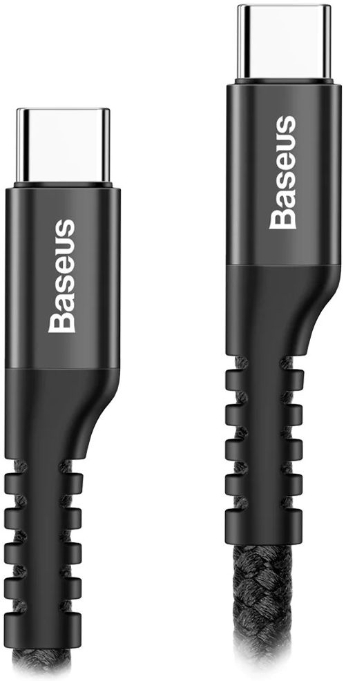 Baseus Uitrekbare USB 2.0 naar USB-C Kabel Krulsnoer 1M 2A Zwart afbeelding 4