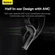 Baseus Storm 3 Wireless Bluetooth Earphones met Noise Cancelling Zwart afbeelding 3