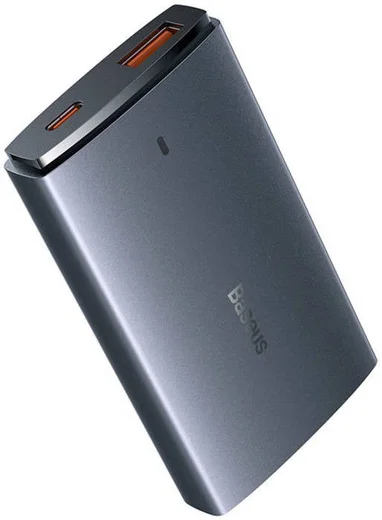 Baseus GaN5 Pro Ultra Compacte Reislader Power Delivery Adapter Grijs afbeelding 2
