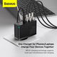 Baseus GaN2 100W Snellader met Power Delivery + 100W USB-C Kabel Zwart afbeelding 6