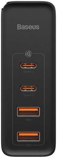 Baseus GaN2 100W Snellader met Power Delivery + 100W USB-C Kabel Zwart afbeelding 2