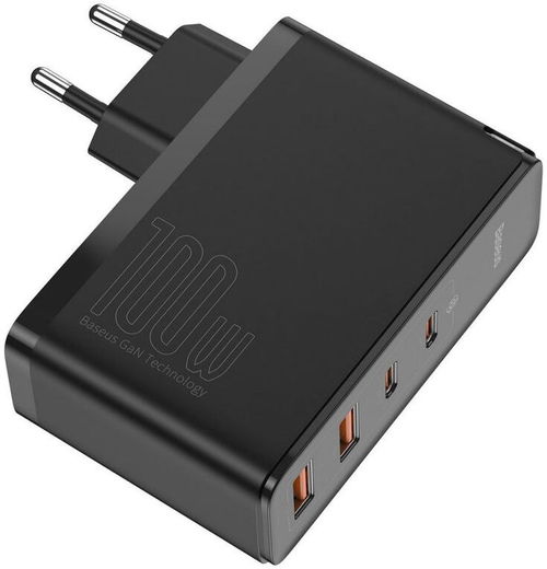 Baseus GaN2 100W Snellader met Power Delivery + 100W USB-C Kabel Zwart afbeelding 11
