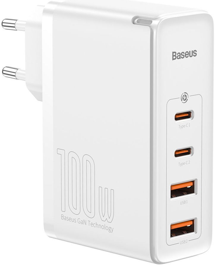 Baseus GaN2 100W USB-AACC Snellader PD + 100W USB-C Kabel Wit afbeelding 2