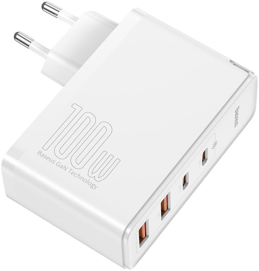 Baseus GaN2 100W USB-AACC Snellader PD + 100W USB-C Kabel Wit afbeelding 12