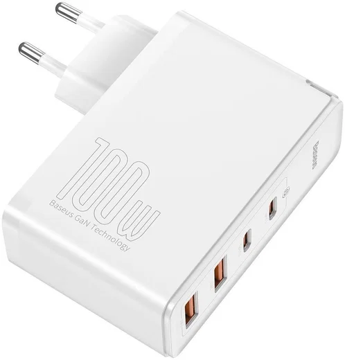 Baseus GaN2 100W USB-AACC Snellader PD + 100W USB-C Kabel Wit afbeelding 12