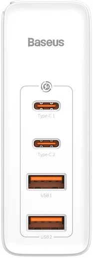 Baseus GaN2 100W USB-AACC Snellader PD + 100W USB-C Kabel Wit afbeelding 3