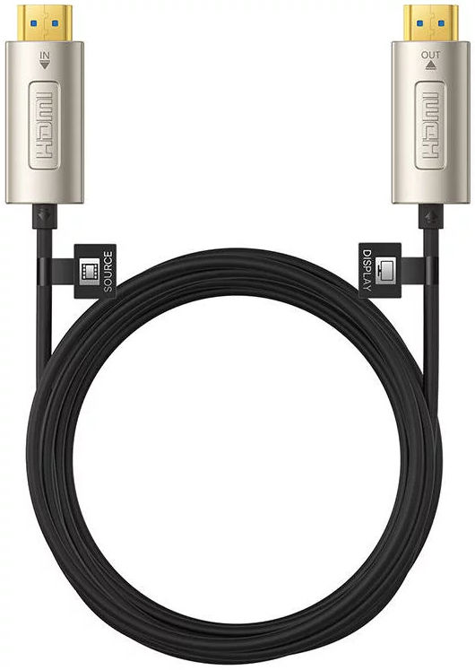 Baseus HD Optic Fiber HDMI naar HDMI 4K@60Hz Kabel 10M Zwart afbeelding 1