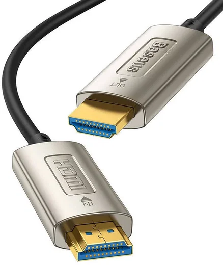 Baseus HD Optic Fiber HDMI naar HDMI 4K@60Hz Kabel 10M Zwart afbeelding 2