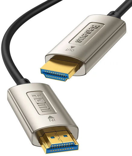 Baseus HD Optic Fiber HDMI naar HDMI 4K@60Hz Kabel 15M Zwart afbeelding 2