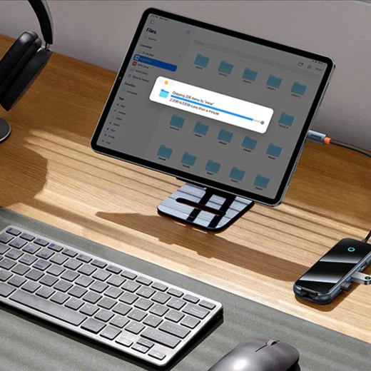Baseus 8-in-1 USB-C Hub HDMI/USB 3.0/USB 2.0/USB-C PD/RJ45/SD/TF Grijs afbeelding 13