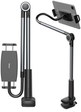 Baseus Verstelbare Telefoon/Tablet Houder voor Bureau en Bed Grijs