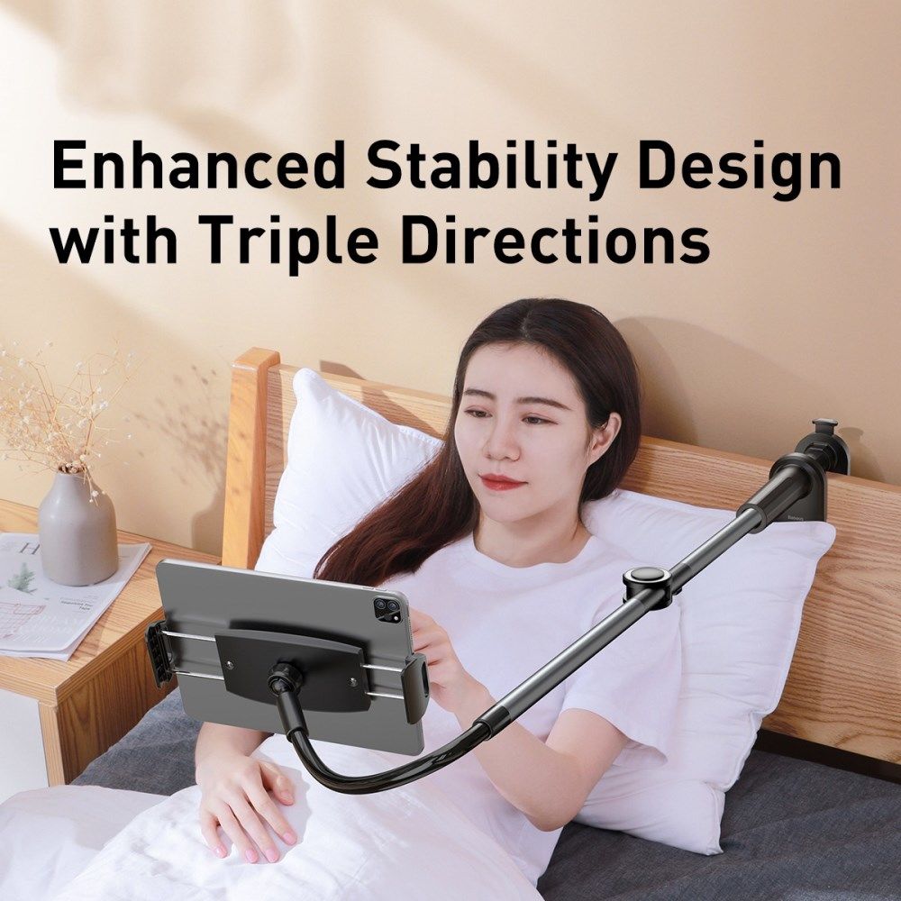 Baseus Verstelbare Telefoon/Tablet Houder voor Bureau en Bed Grijs afbeelding 3