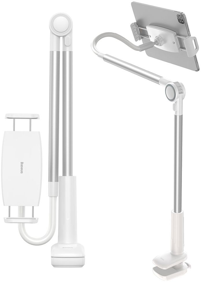 Baseus Verstelbare Telefoon/Tablet Houder voor Bureau en Bed Zilver afbeelding 1