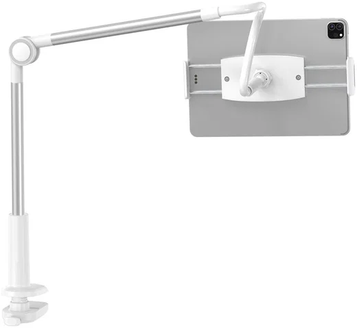 Baseus Verstelbare Telefoon/Tablet Houder voor Bureau en Bed Zilver afbeelding 2