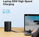 Baseus GaN 65W Fast Charge Laadstation met AC/USB-C/USB-A Zwart afbeelding 6