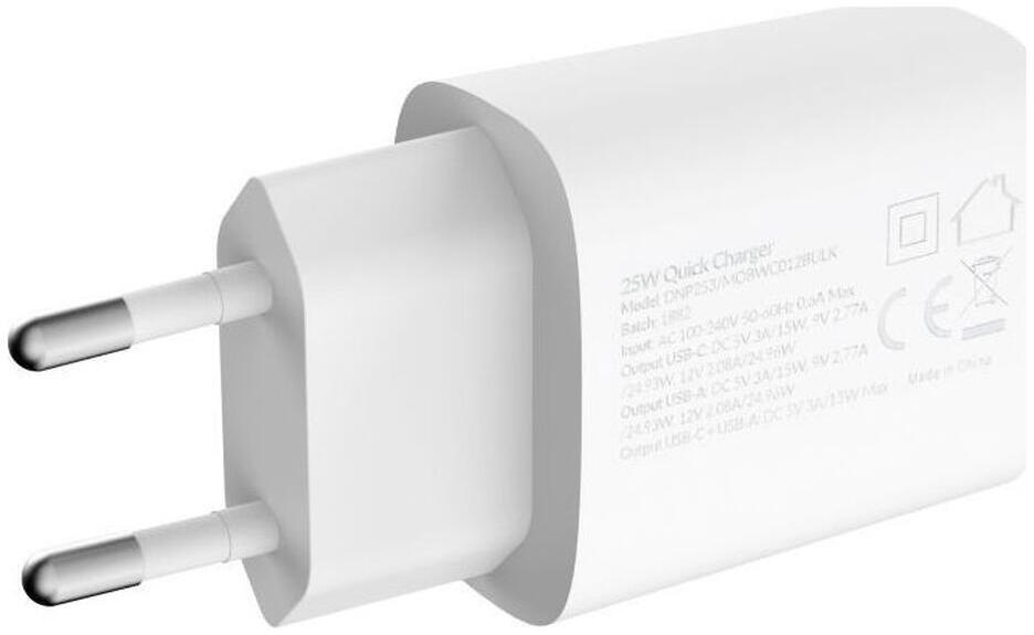 Mobilize 25W Power Delivery / PPS Charge USB-A en USB-C Adapter Wit afbeelding 7