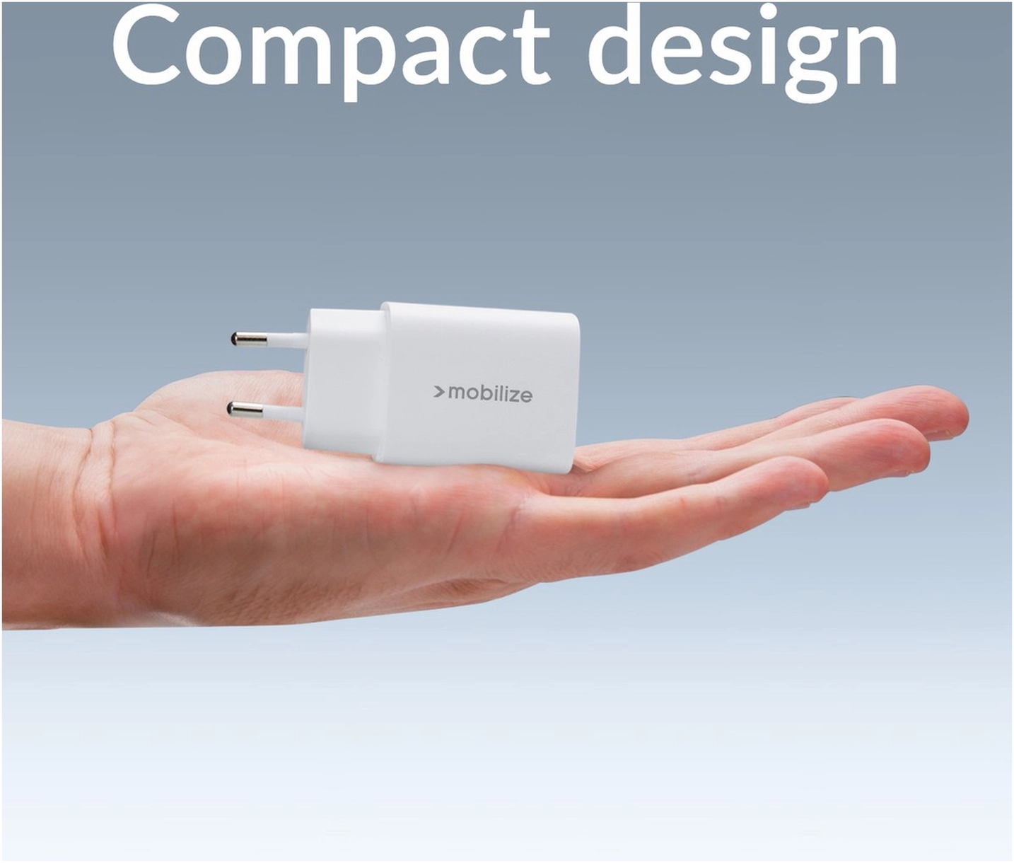 Mobilize 25W Power Delivery / PPS Charge USB-A en USB-C Adapter Wit afbeelding 2