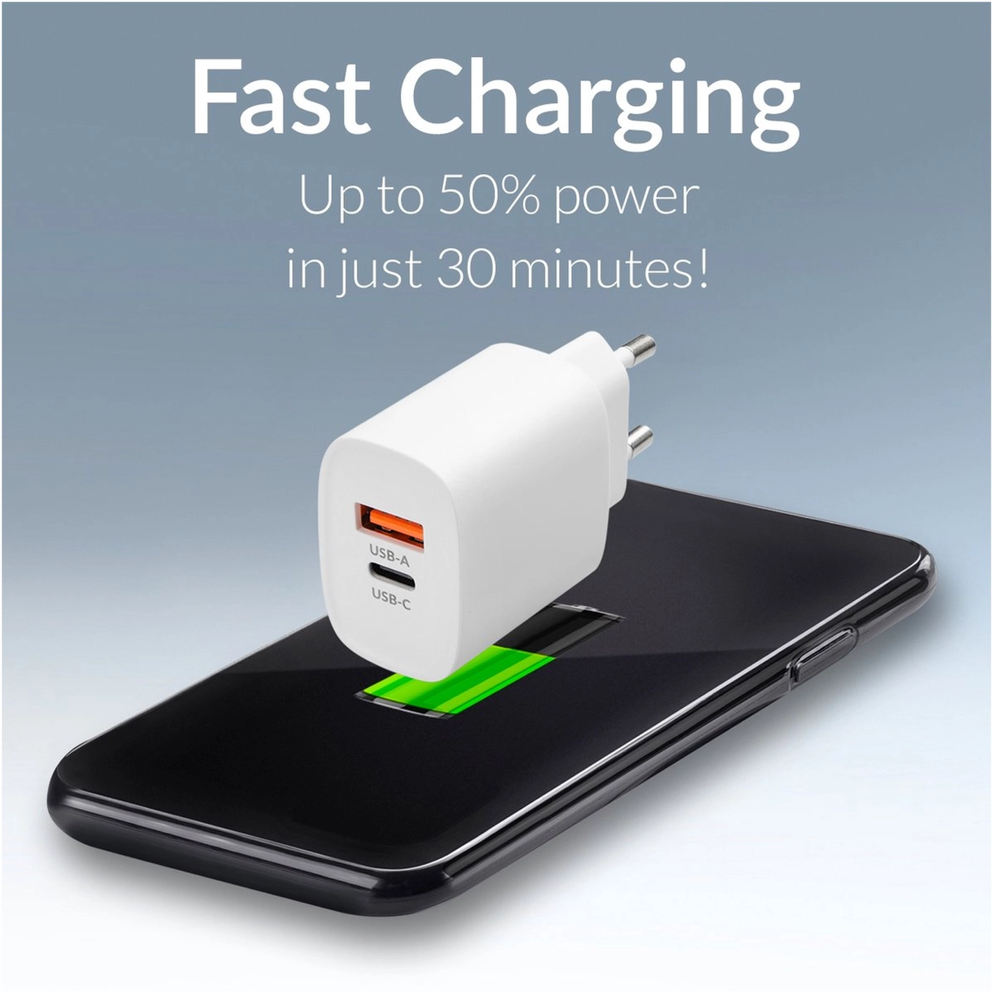 Mobilize 25W Power Delivery / PPS Charge USB-A en USB-C Adapter Wit afbeelding 3