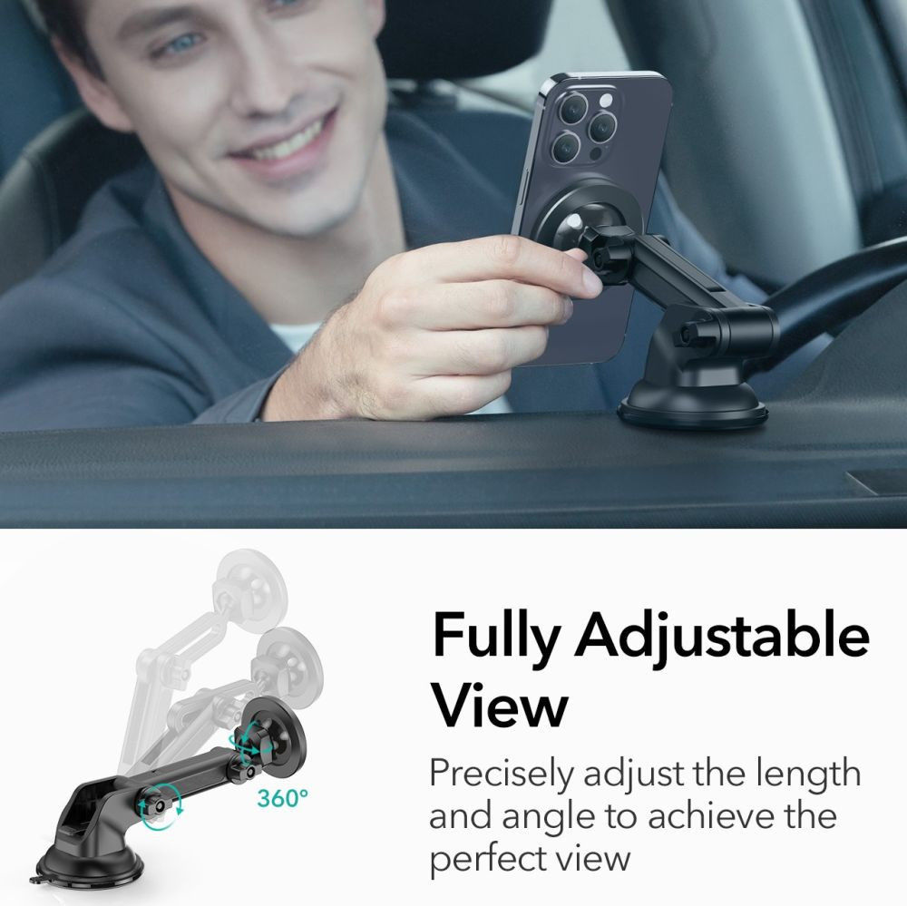ESR HaloLock Verstelbare Raam/Dashboard MagSafe Telefoonhouder Auto afbeelding 5